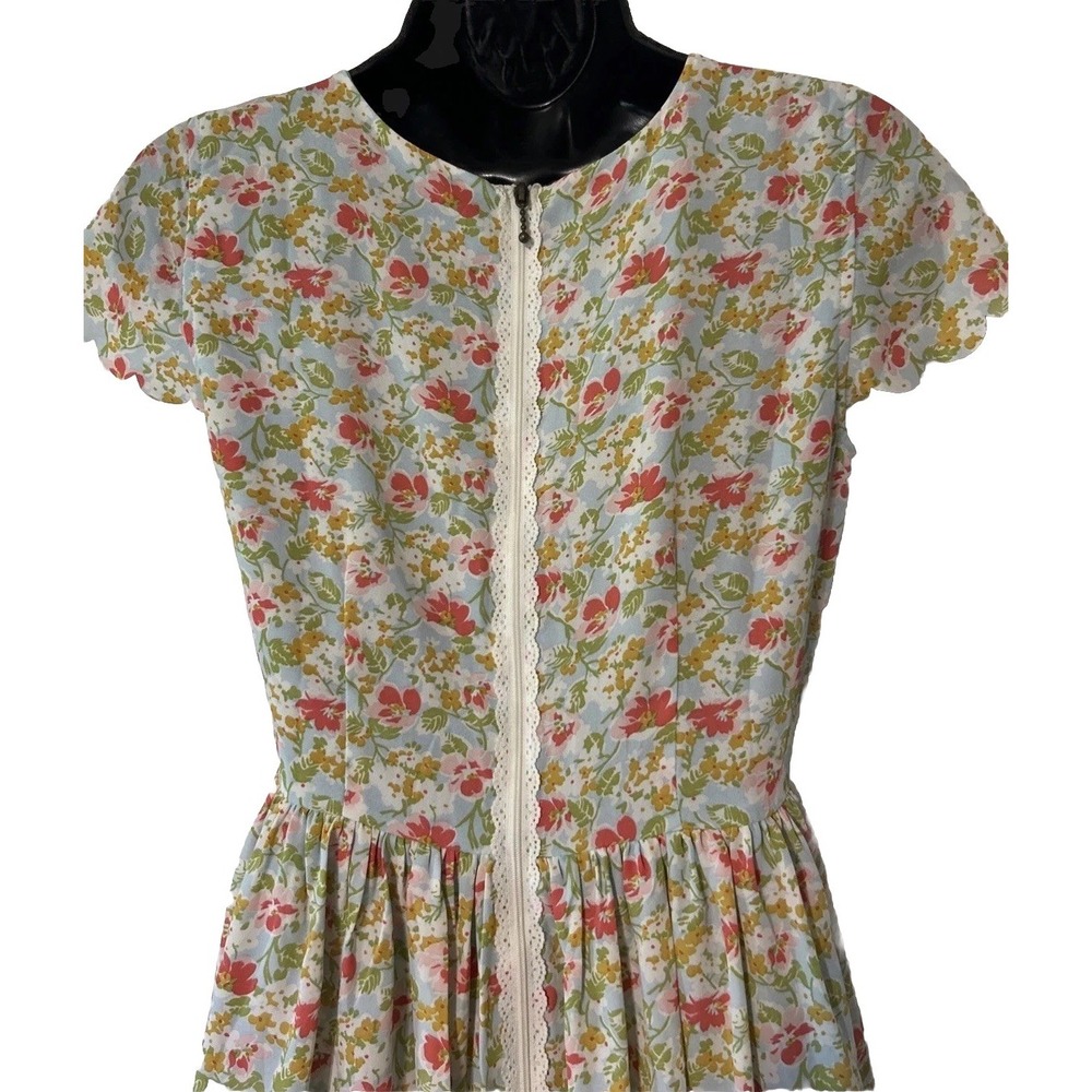 Matilda Jane Women's Size 2 Poppy Field Dress Hello Lovely Floral Scalloped Edge - Picture 6 of 7